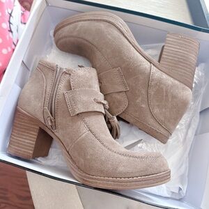 Nine West Tassel Suede Ankle Boots - NWT